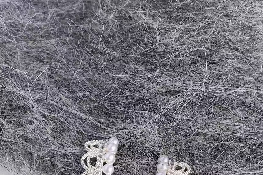 Lace Earring Alloy Faux Huggie Pearl