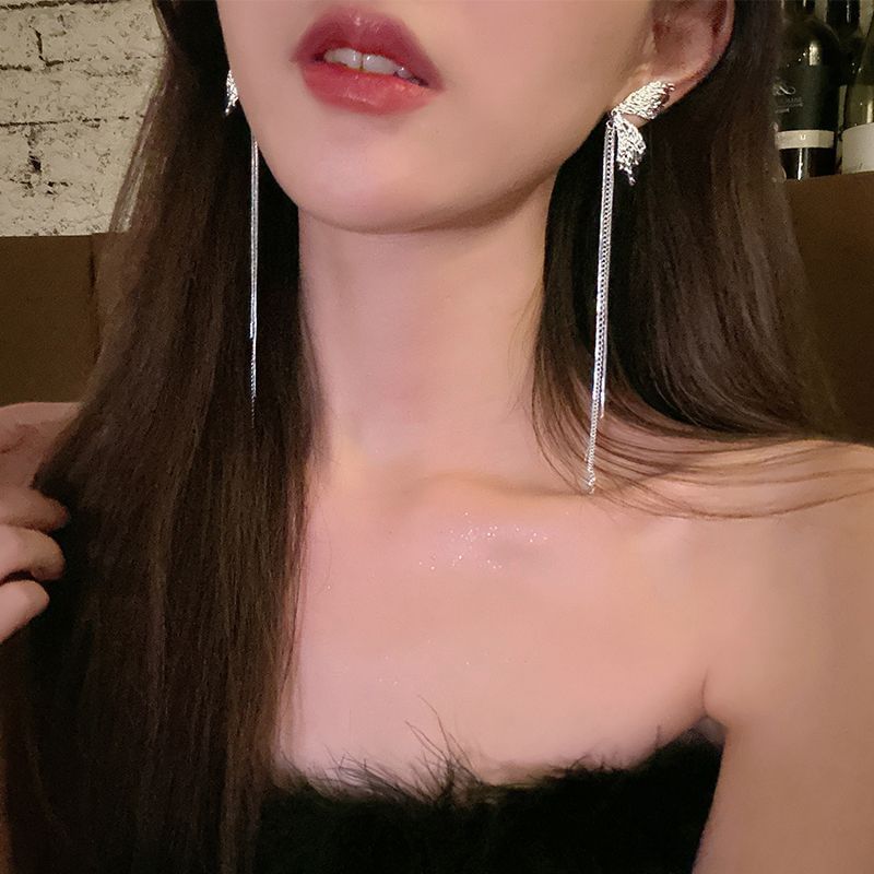 Threader Butterfly Alloy Earring