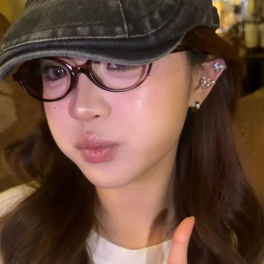 Ear 4: Heart Rhinestone Cuff Set of Alloy