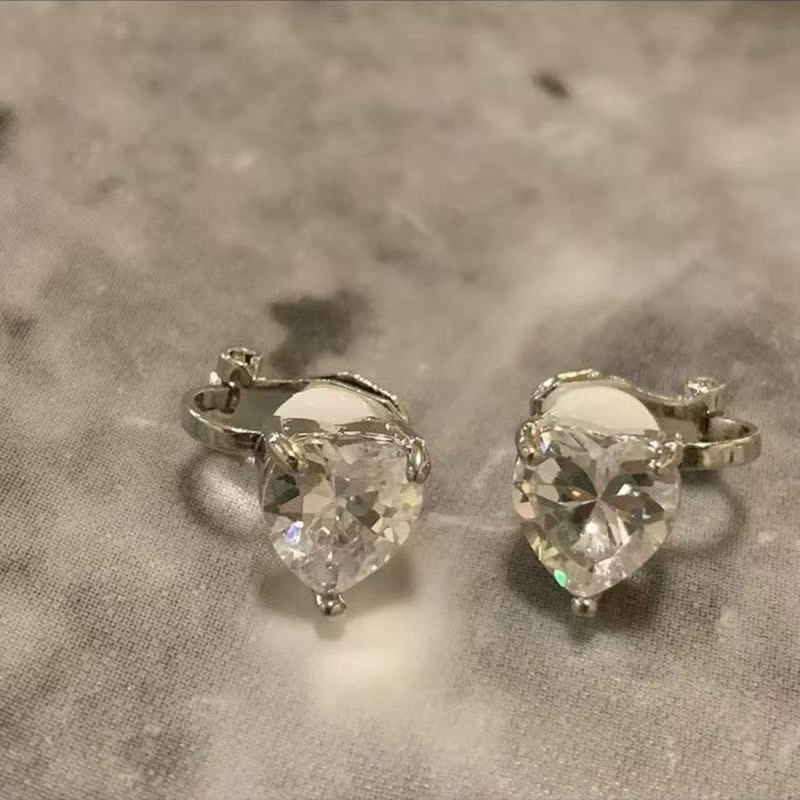 Ear 4: Heart Rhinestone Cuff Set of Alloy