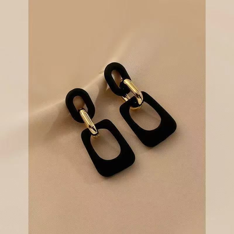 Geometric Alloy Earring Dangle Acrylic
