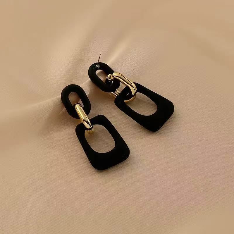 Geometric Alloy Earring Dangle Acrylic