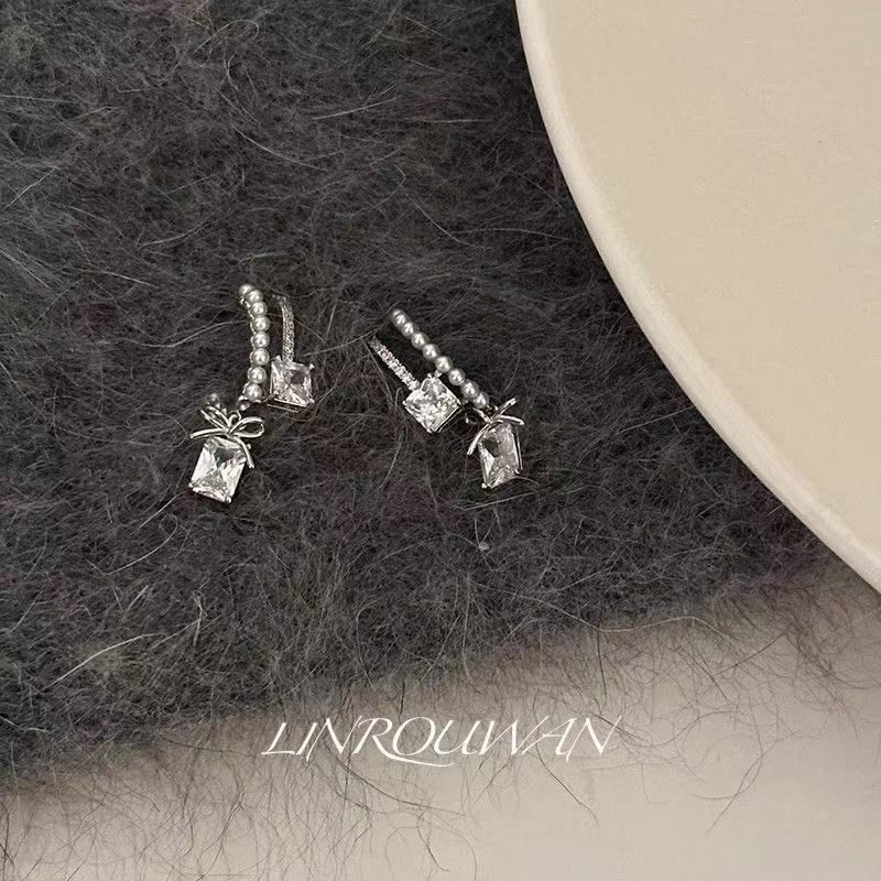 Drop Earring Rhinestone Alloy