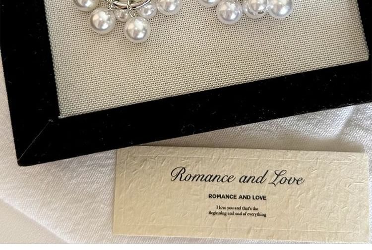 Faux Drop Alloy Earring Pearl