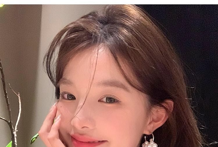 Faux Drop Alloy Earring Pearl