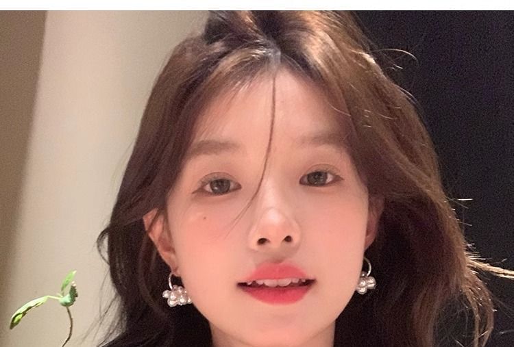 Faux Drop Alloy Earring Pearl