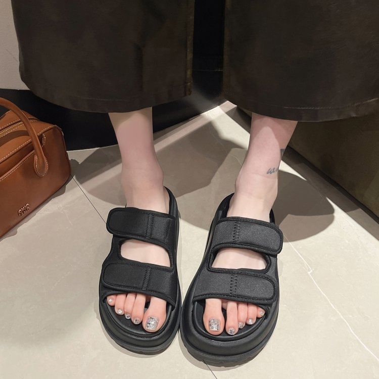 Adhesive Platform Sandals Strap