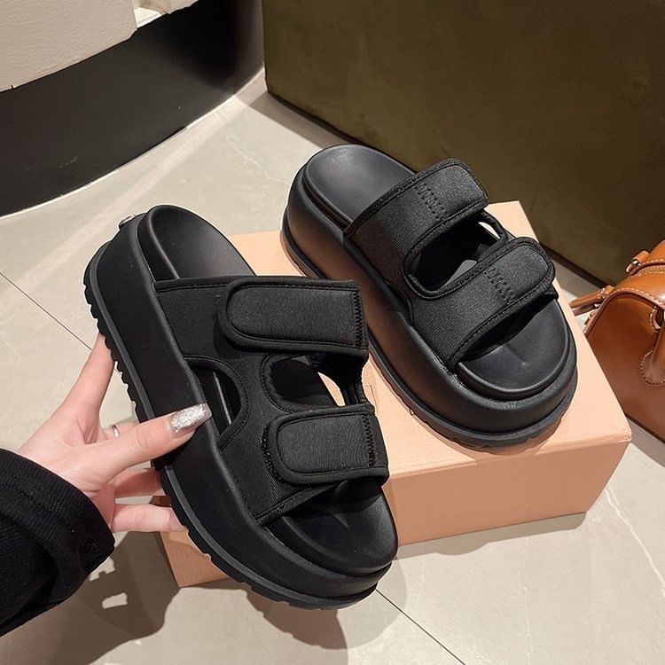 Adhesive Platform Sandals Strap