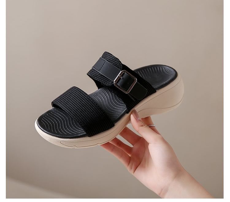 Slide Wedge Sandals Heel