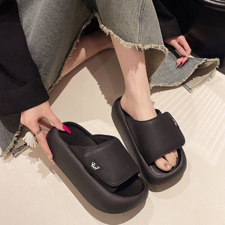 Sandals Adhesive Strap Platform