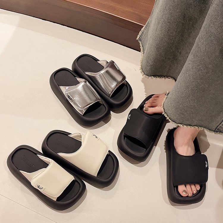 Sandals Adhesive Strap Platform