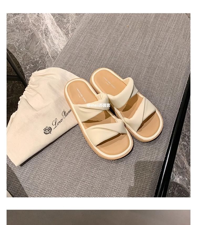 Double-Strap Slide Sandals