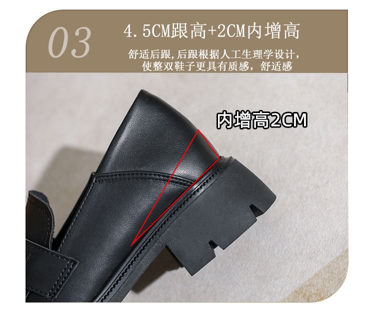 Platform Chunky Heel Loafers