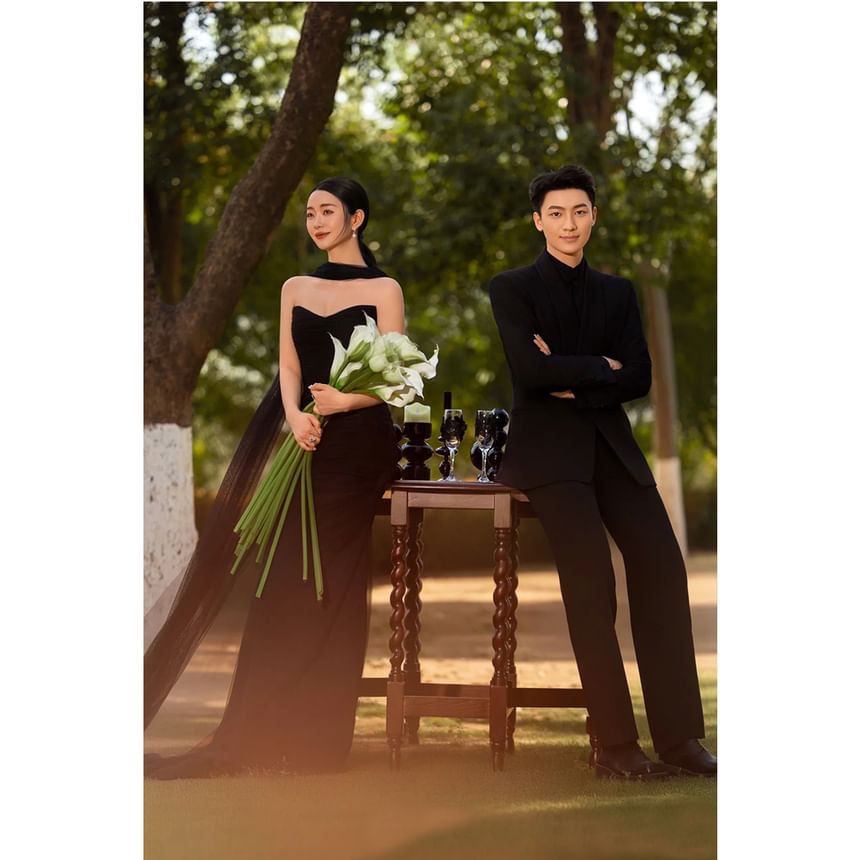 Mesh Plain Gown Tube Evening Sheath