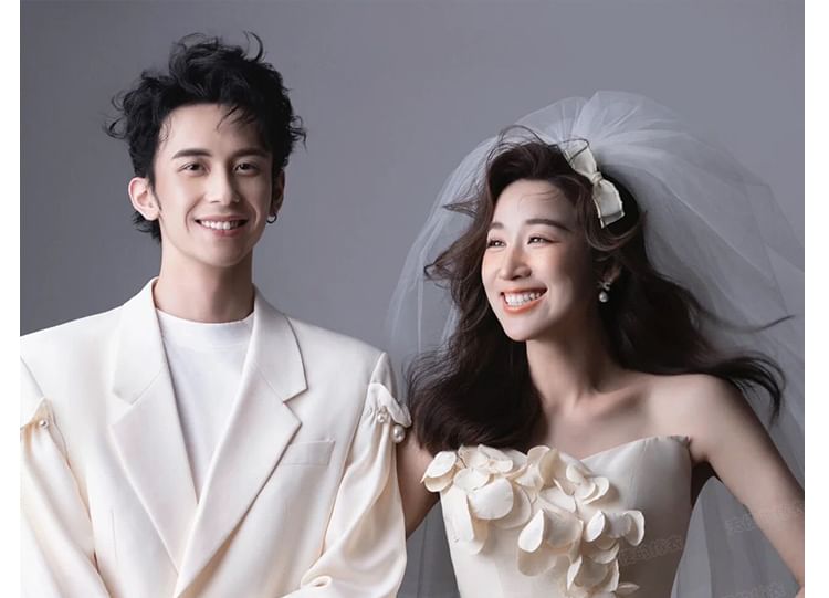 Floral Gown Plain Wedding Tube A-Line High-Low Applique Ruched