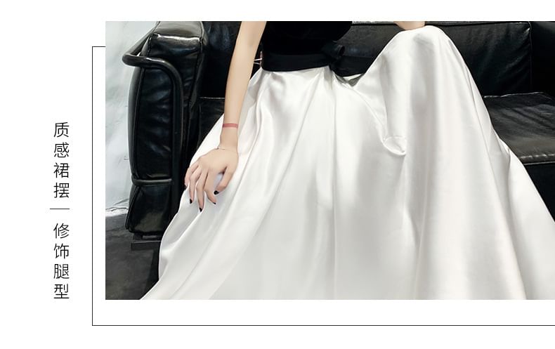 A-Line Evening Tone Bow Two Gown Strapless