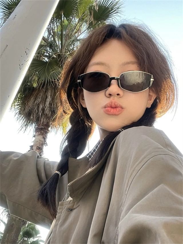 Rectangular Plain Sunglasses