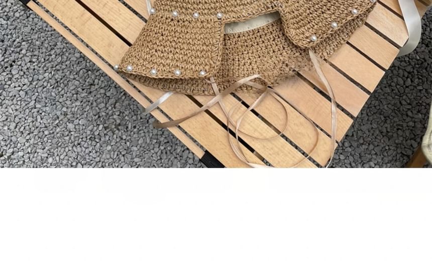 Hat Straw Lace-Up Cloche