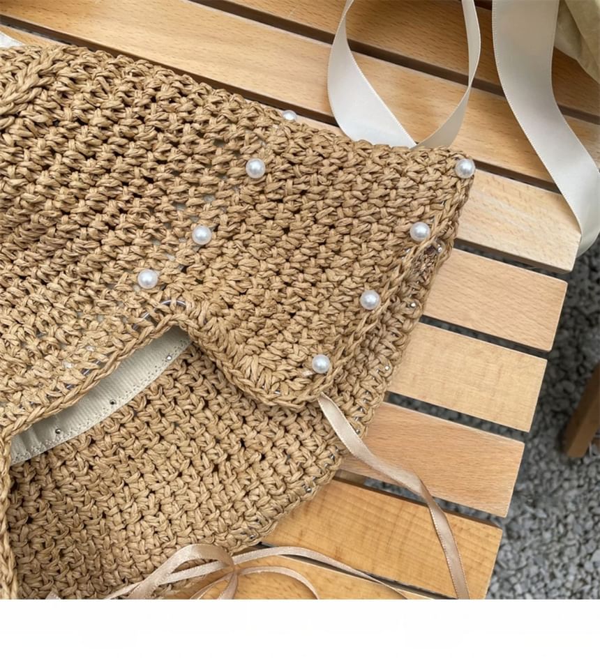 Hat Straw Lace-Up Cloche