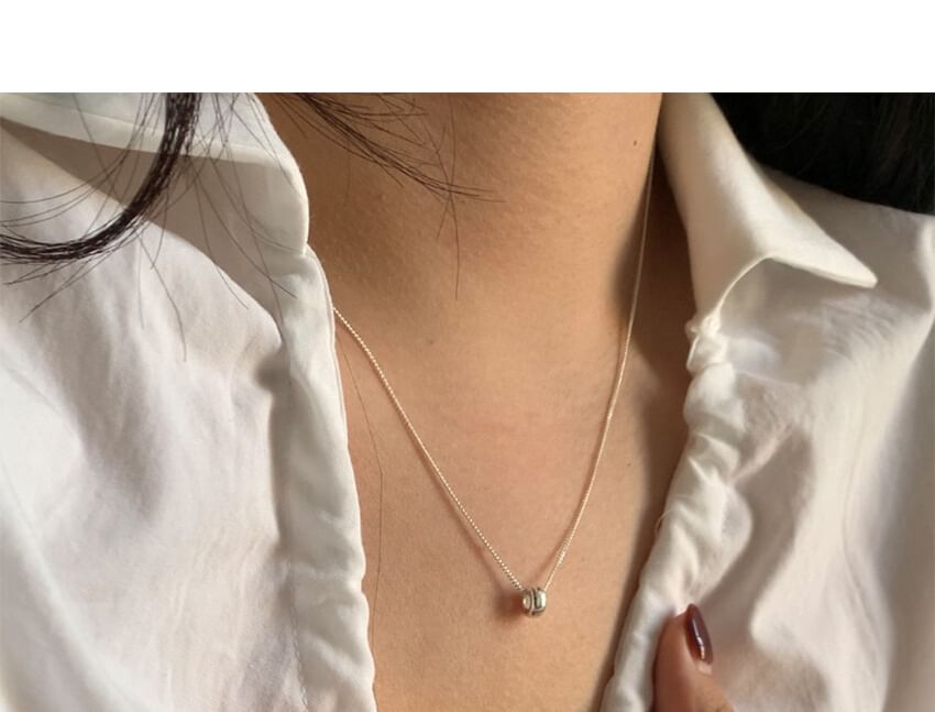 Pendant Necklace Sterling Silver Bead