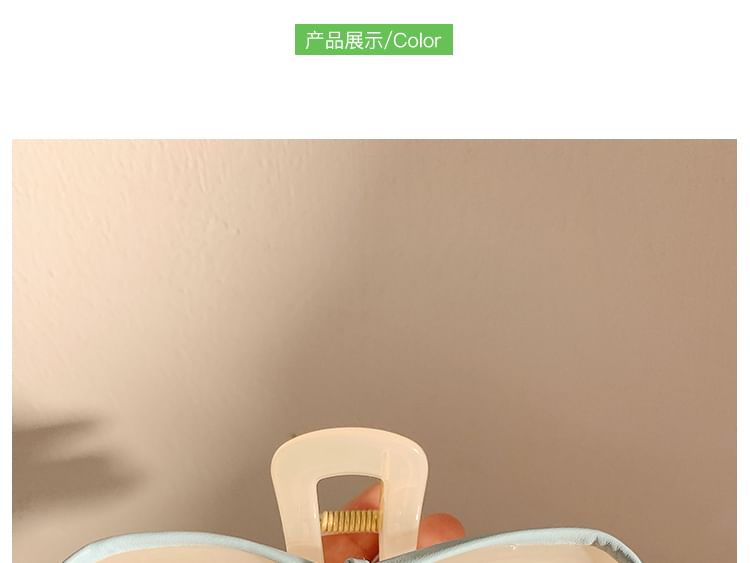 Bow Claw Faux Leather Hair