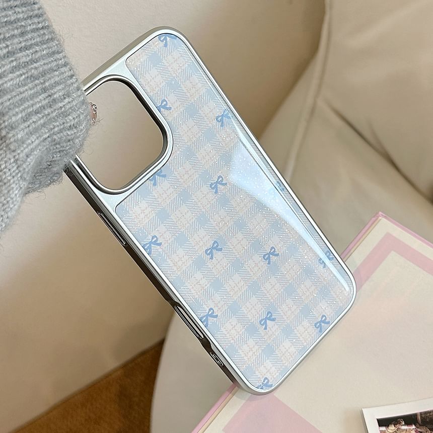 Case Plaid Phone Bow