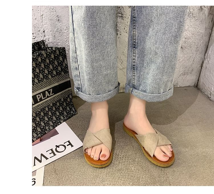 Cross Sandals Criss Slide