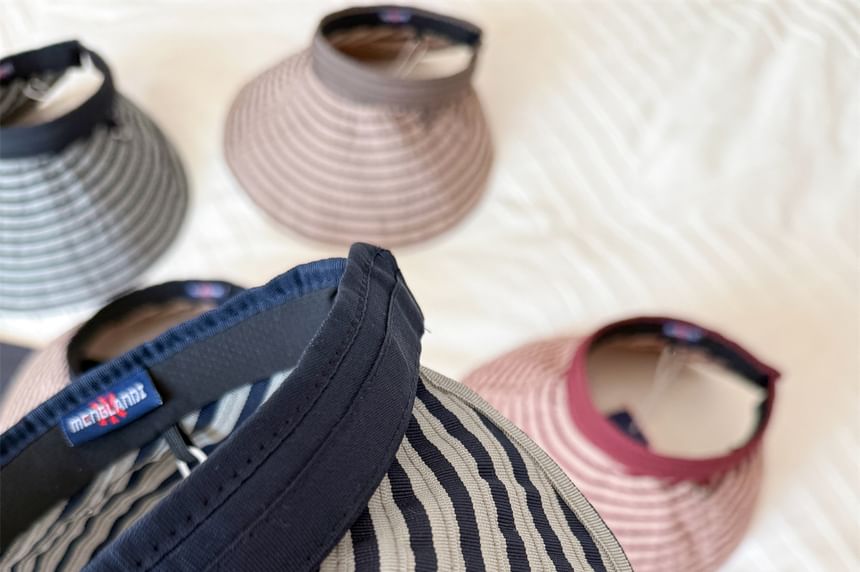 Visor Brim Striped Wide