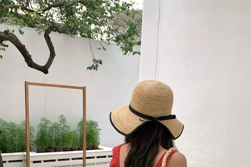 Tone Straw Cloche Two Hat