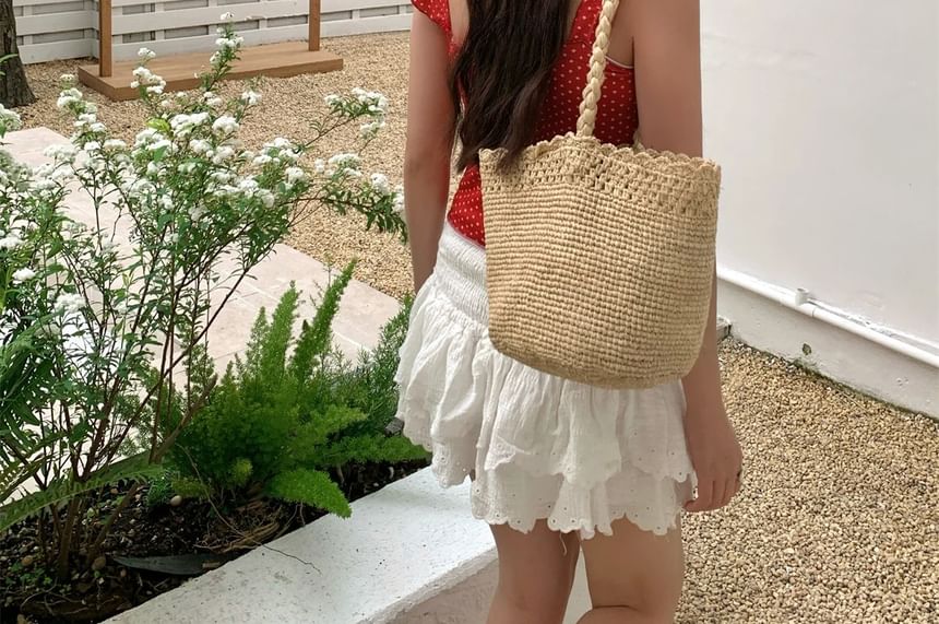 Tone Straw Cloche Two Hat