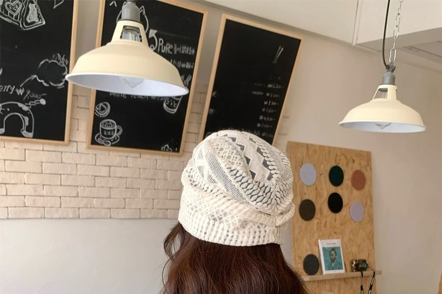 Lace Beanie Slouch