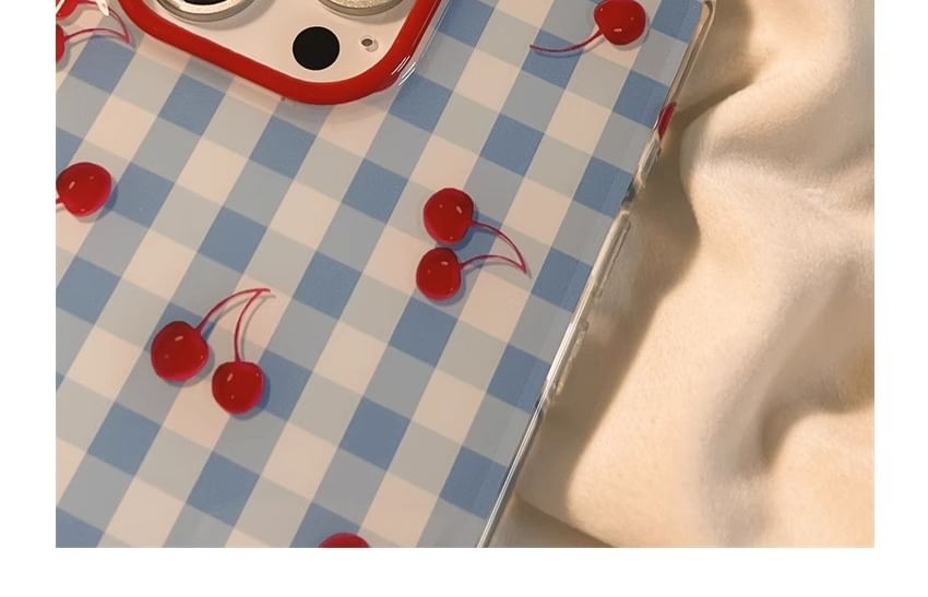 Case iPhone Print Beaded / Cherry Set Strap