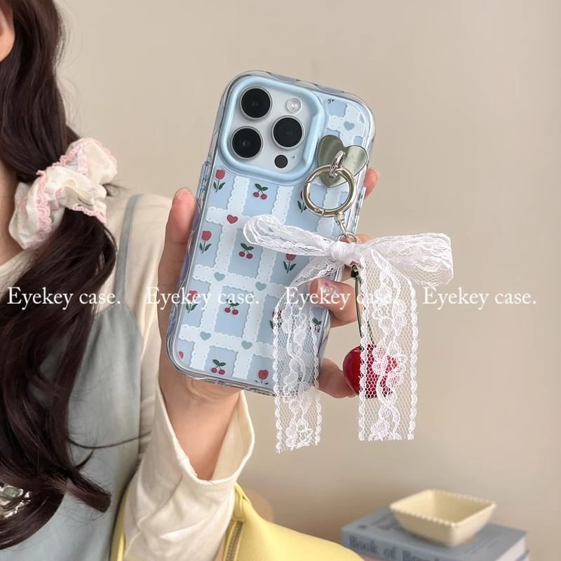 Case Charm / Set Print iPhone Floral