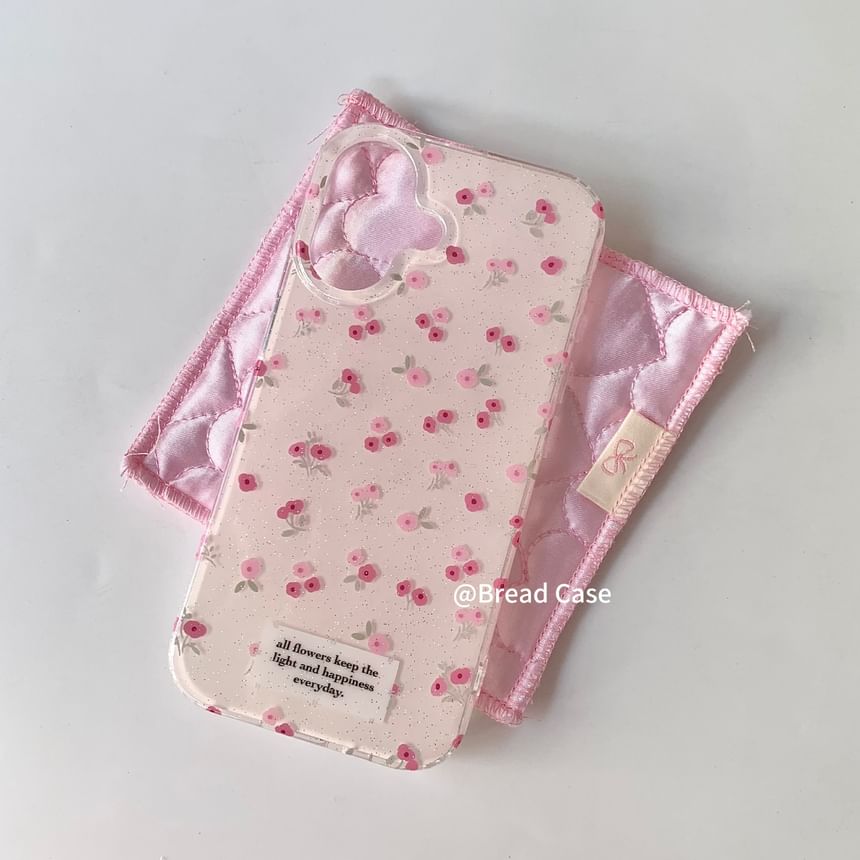 Strap Floral Case Set iPhone / Print Beaded