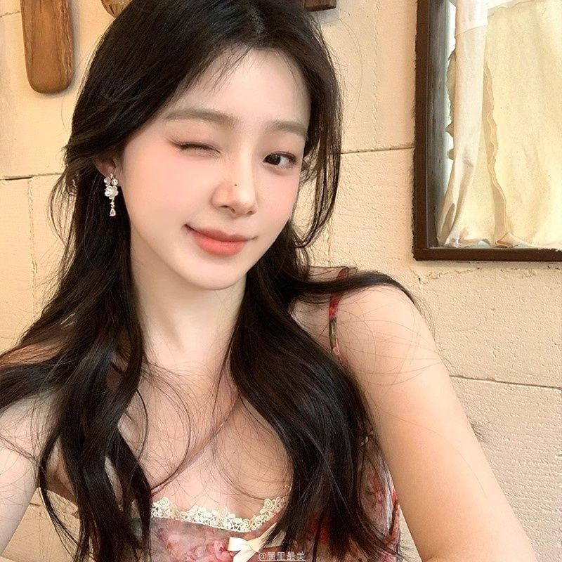 Floral Drop Alloy Earring Rhinestone