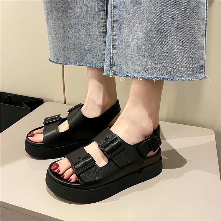 Platform Buckled Sandals