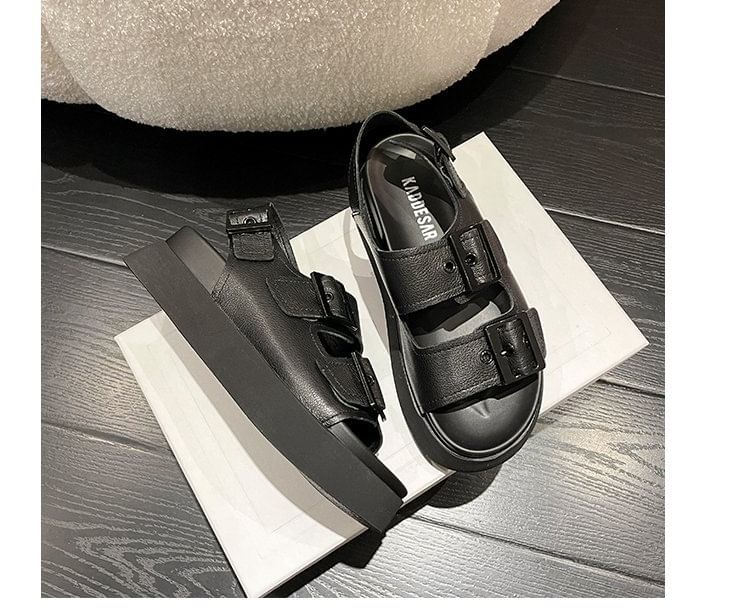 Platform Buckled Sandals