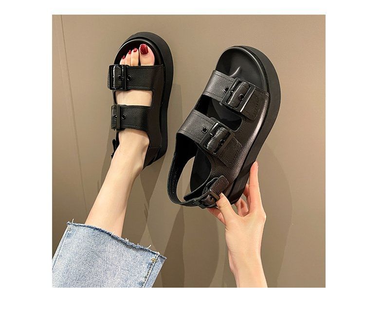 Platform Buckled Sandals