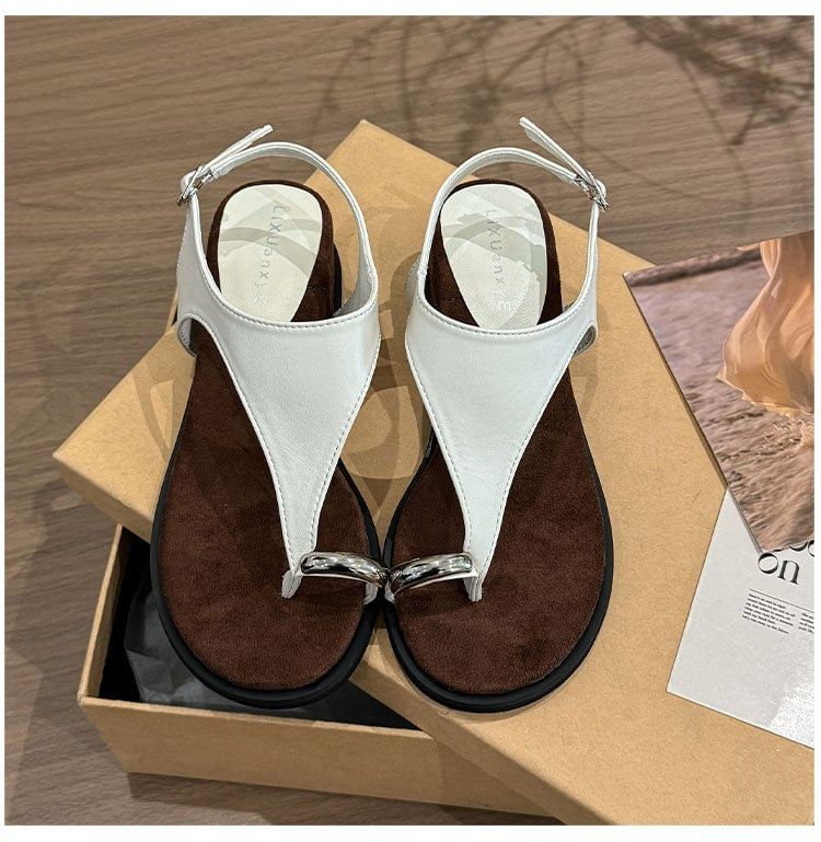 Loop Toe Wedge Sandals