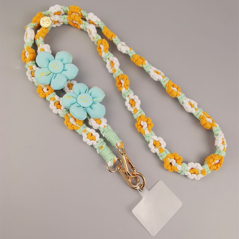 Flower with Pad Phone Lanyard