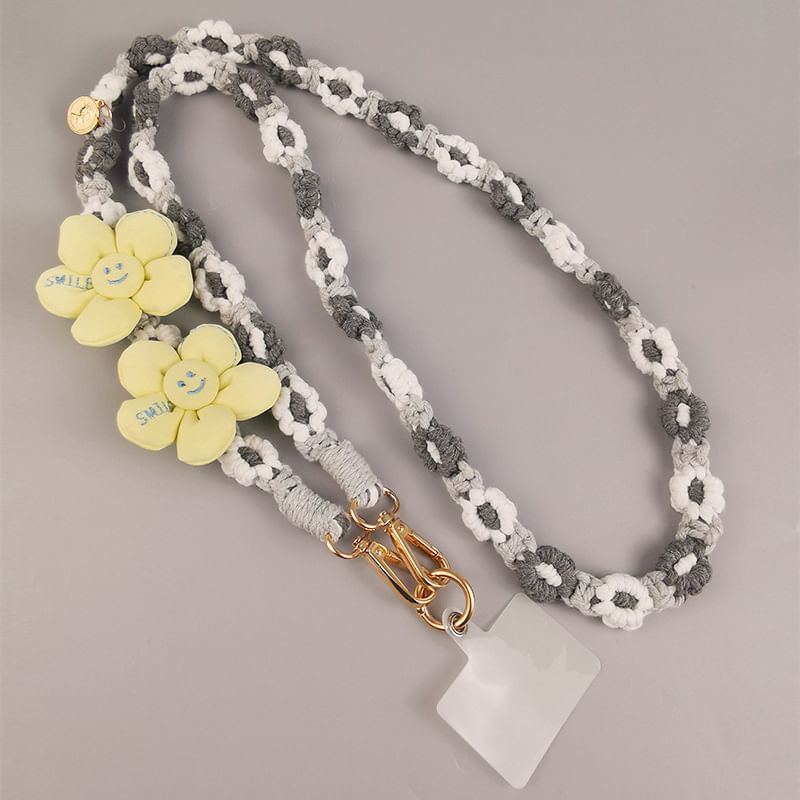 Lanyard with Flower Phone Pad