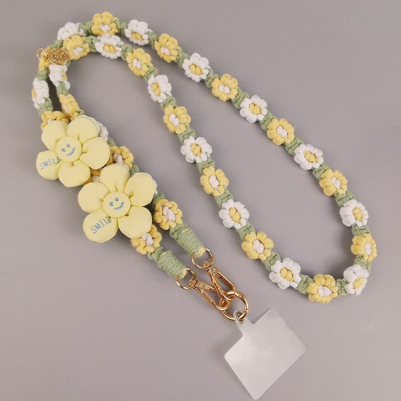 Lanyard with Flower Phone Pad