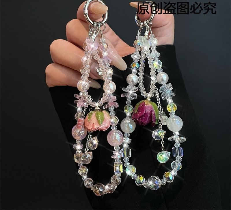 Pad Beaded Lanyard Phone with