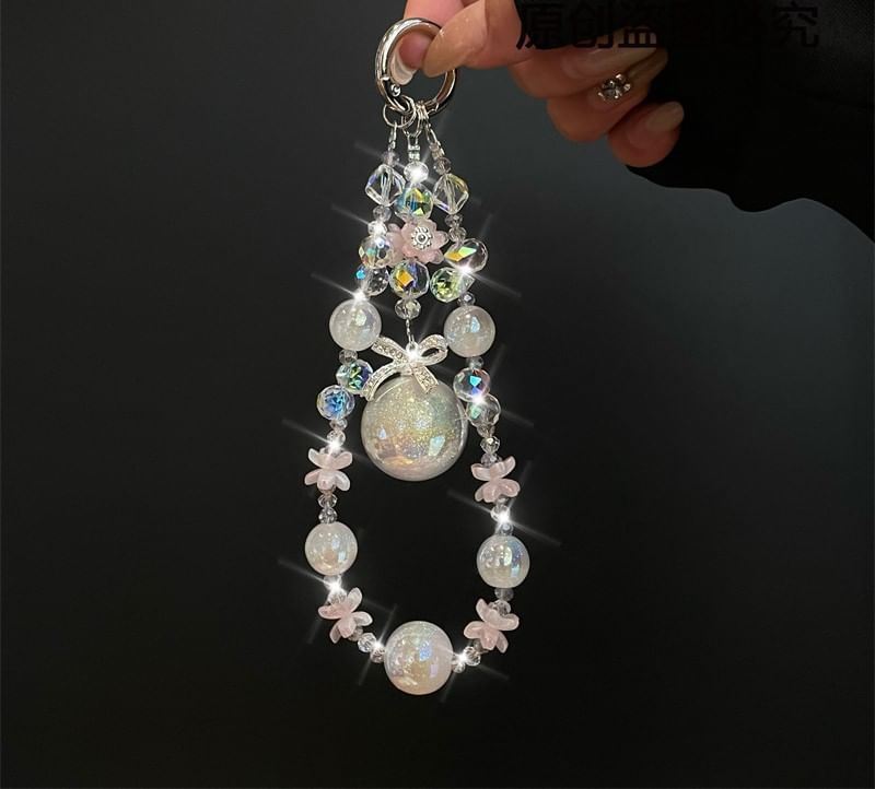 Lanyard with Faux Pad Phone Pearl