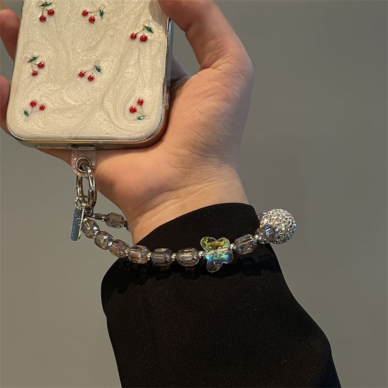 Beaded Lanyard Phone Butterfly