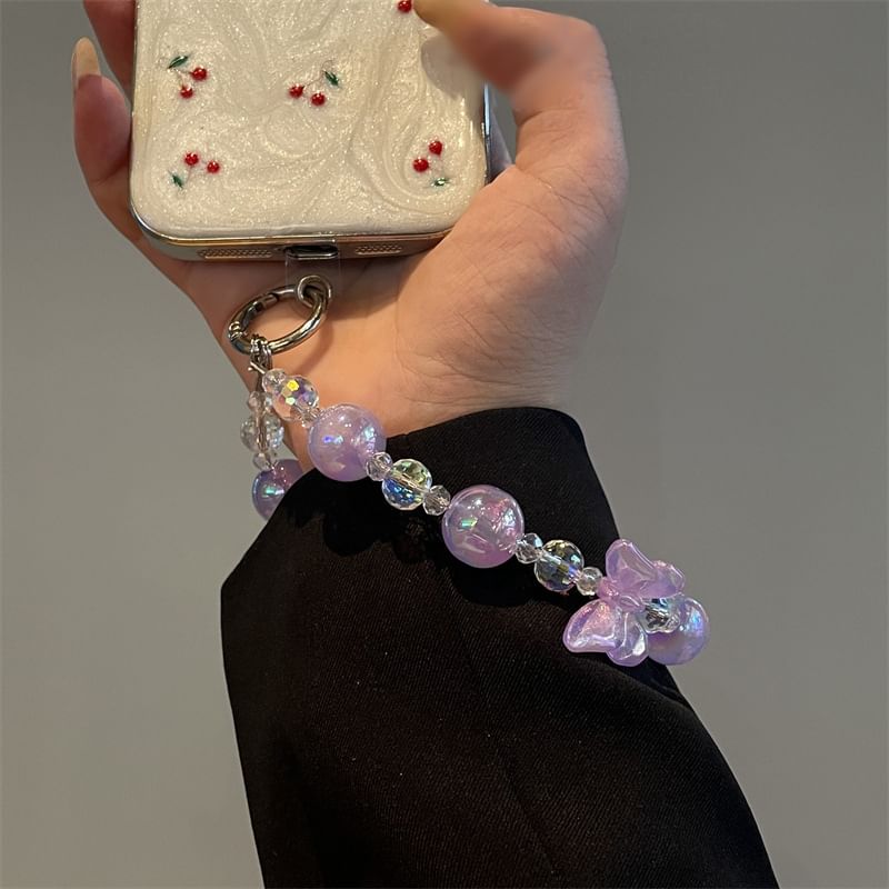 Butterfly Lanyard Phone Beaded