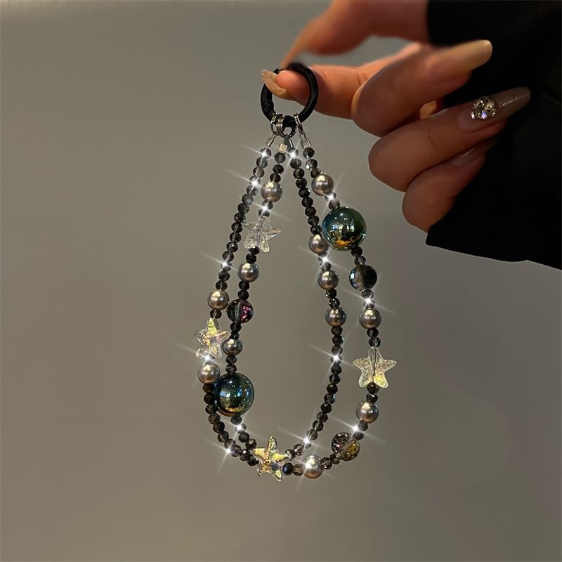 Lanyard Phone Pearl Star Faux