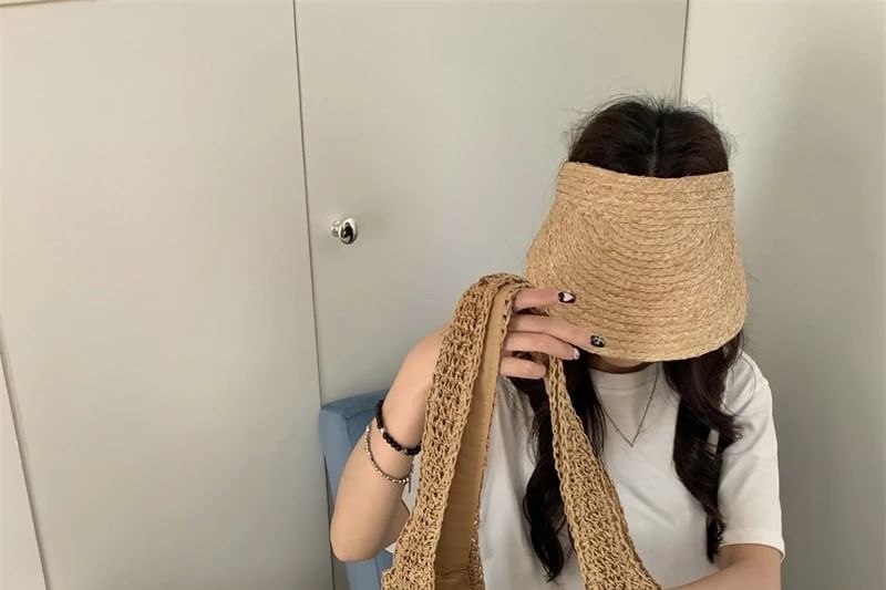 Straw Tote Plain Bag