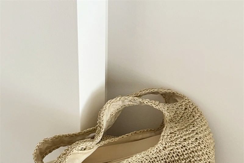 Straw Tote Plain Bag