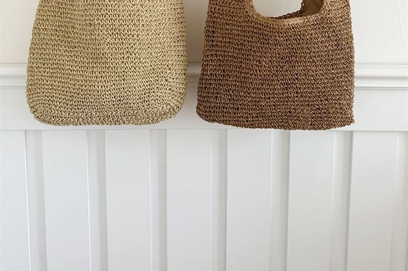 Straw Tote Plain Bag